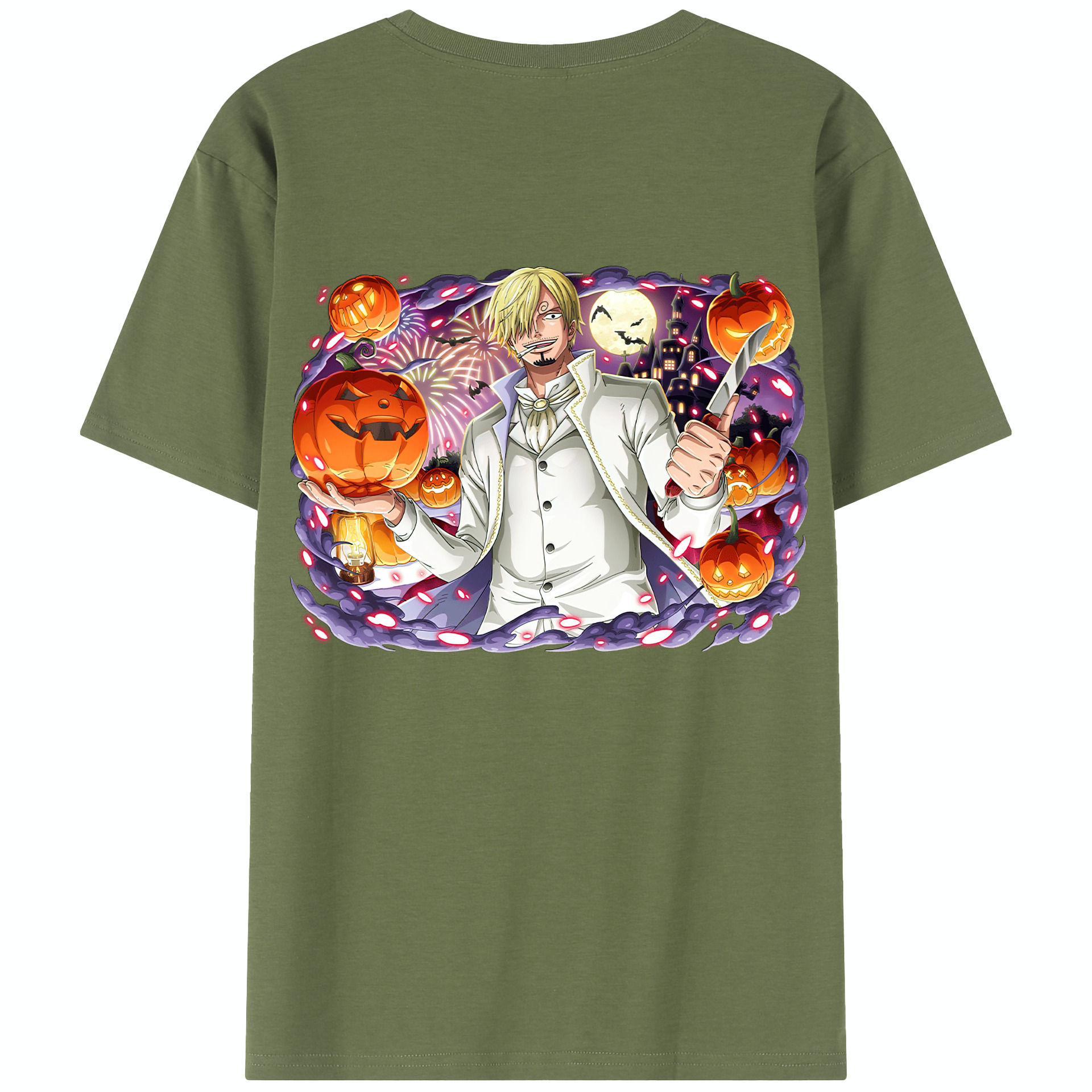 ワンピース サンジ ONE PIECE Sanji 綿100％半袖Tシャツ（背面プリント）